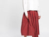 EDWARDIAN SHIRT WHITE - PIPER SKIRT RED FLANNEL