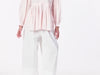 Evie Trousers in White Seersucker Maybelle Shirt in Pink Seersucker